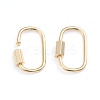 Brass Screw Carabiner Lock Charms X-ZIRC-I041-05G-2
