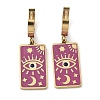 304 Stainless Steel Enamel Hoop Earrings for Women STAS-Z105-01G-03-4