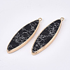 Electroplate Synthetic Turquoise Big Pendants G-S344-86D-2