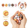 30Pcs 5 Style Basketball & Football & Baseball Pattern Resin Rhinestone Beads RESI-TA0001-77-3
