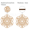 Laser Cut Wooden Wall Sculpture WOOD-WH0113-037-3