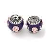 Handmade Resin Indonesia Round Beads IPDL-P005-13AS-01-1