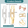 6Pcs 2 Colors Rectangle with Cross Rack Plating Brass Micro Pave Clear Cubic Zirconia Watch Band Clasps KK-BC0009-77-2