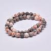 Natural Pink Zebra Jasper Beads Strands G-P231-01-4mm-2