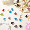 30Pcs 5 Colors Luminous Handmade Gold Sand Lampwork Beads FOIL-PA0001-03-3