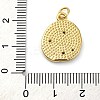 Brass Micro Pave Cubic Zirconia Pendants KK-K339-03A-G-3