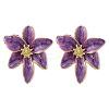 Flower Alloy Enamel Stud Earrings FS-WG2BD2D-01-1