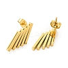 Ion Plating(IP) 304 Stainless Steel Rhombus Stud Earrings for Women X-EJEW-A089-05G-1