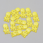 12 Pcs Yellow Sewing Buttons 4 Hole Round Buttons 0.4 inch Button for Crafts 16L Plastic Buttons for Sewing 10mm Gold Yellow Buttons for Pants