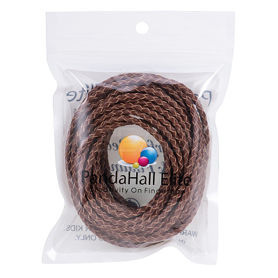 Brown Round Braided Leather Necklace Cords for Jewelry Making WL-PH0002-01B-1