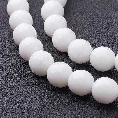 Synthetic White Agate Beads Strands X-G-D419-10mm-01-1