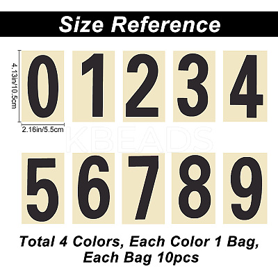 4 Sets 4 Colors PVC Self-adhesive Reflective Mailbox Stickers DIY-CN0002-26-1