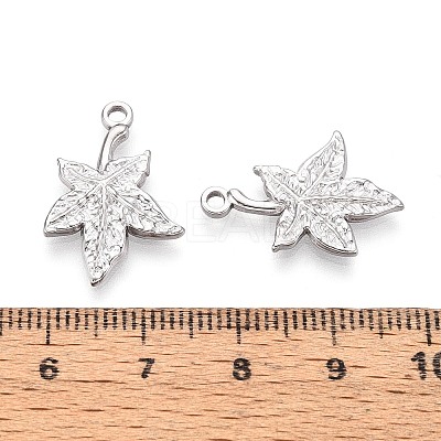 304 Stainless Steel Maple Leaf Pendants STAS-T067-53P-1