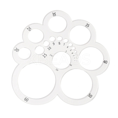 Transparent Acrylic Round Leather Cutting Tool AJEW-WH0505-19-1