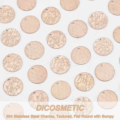 40Pcs 2 Colors 304 Stainless Steel Charms STAS-DC0012-46-1