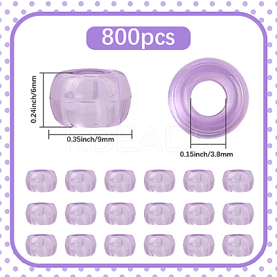 800Pcs Transparent Plastic Beads KY-SP0001-52D-1