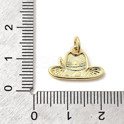West Cowboy Brass Enamel Pendants KK-A268-04C-G-1
