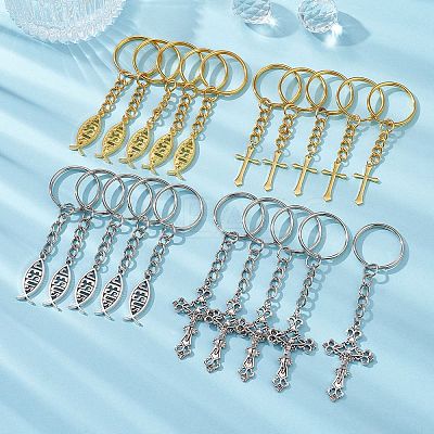 Brass & Tibetan Style Alloy Keychain KEYC-JKC00555-1