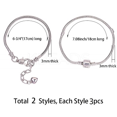 Brass European Style Bracelets Jewelry Making KK-SC0001-12P-1