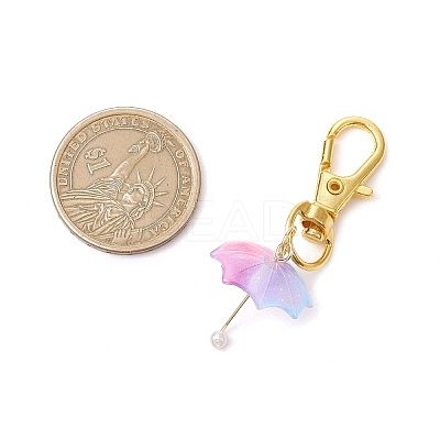 Umbrella Acrylic Pendant Decorations HJEW-JM02963-1