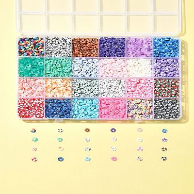 168G 24 Styles Handmade Polymer Clay Beads CLAY-FS0001-38-1