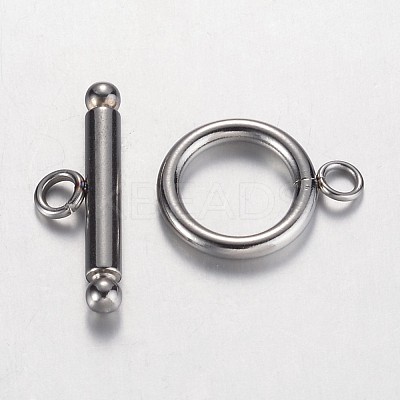 Tarnish Resistant 304 Stainless Steel Toggle Clasps LS-STAS-D438-32-1