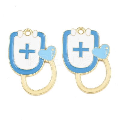 Medical Theme Alloy Enamel Pendants AL-CBA2919-03G-07A-1