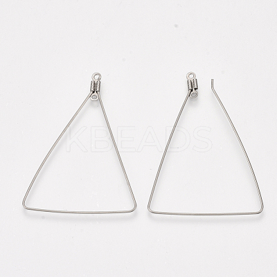 Tarnish Resistant 304 Stainless Steel Wire Pendants STAS-S103-12-1