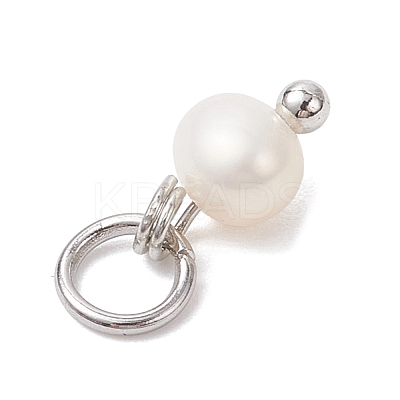 Natural Cultured Freshwater Pearl Potato Charms PALLOY-JF04505-02-1