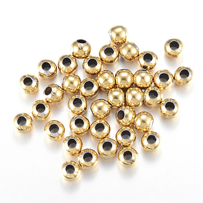 Hollow Round Ion Plating(IP) 304 Stainless Steel Beads STAS-F105-03-4mm-1