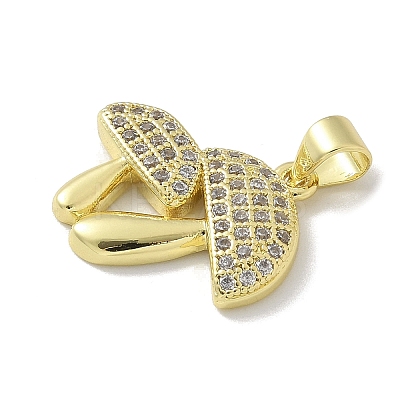 Brass Micro Pave Cubic Zirconia Pendants KK-M300-27G-02-1