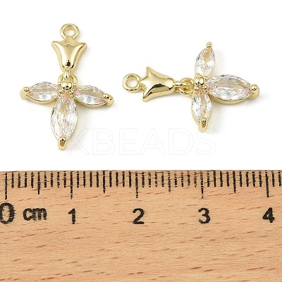 Brass Micro Pave Cubic Zirconia Pendants LS-KK-C107-18B-G-1