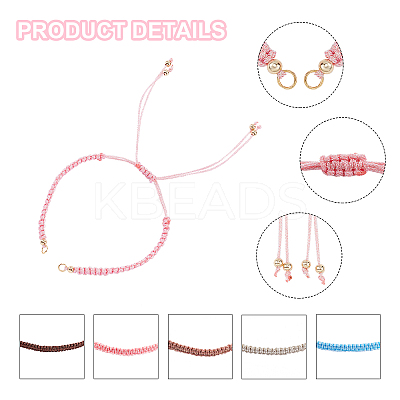 Adjustable Braided Polyester Cord Bracelet Making AJEW-PH0001-48-1