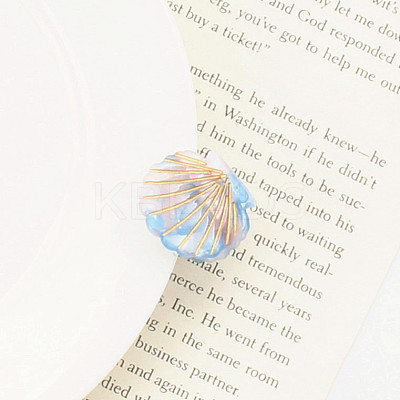 Cellulose Acetate(Resin) Shell Shape Hair Claw Clips OHAR-PW0003-029C-1