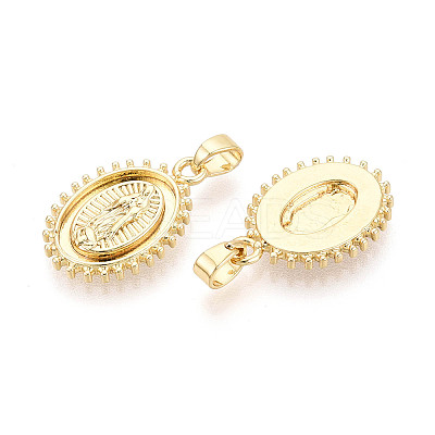 Religion Brass Pendants KK-T073-55G-1