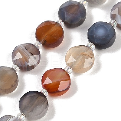 Natural Botswana Agate Beads Strands G-C116-A65-01-1