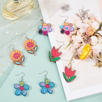 DIY Dangle Earring Making Kits DIY-FH0002-80-1