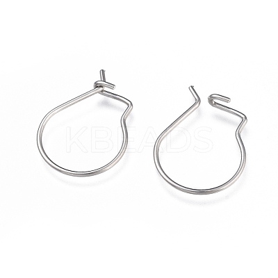 Tarnish Resistant 304 Stainless Steel Hoop Earrings Findings LS-X-STAS-H436-02P-1