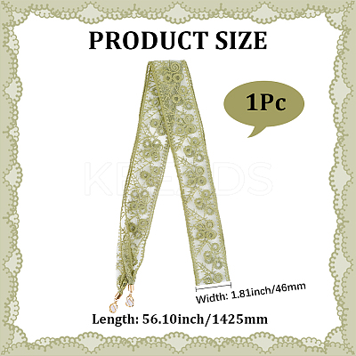 1Pc Cotton Polyester Lace Headbands for Women AJEW-CY0001-73A-1
