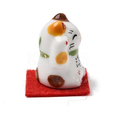 Lucky Cat Ceramic Display Decorations DJEW-G048-01C-1