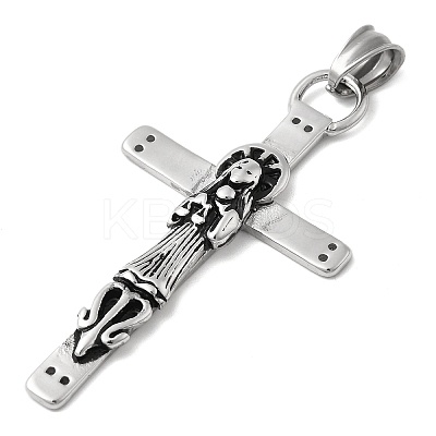304 Stainless Steel Pendants STAS-D110-41BP-1
