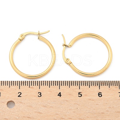 Ion Plating(IP) 304 Stainless Steel Hoop Earrings LS-EJEW-N0016-11G-C-1