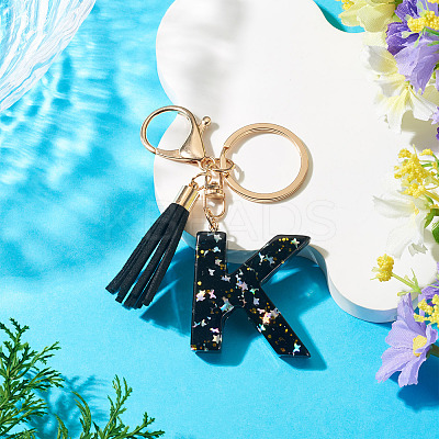1Pc Resin Letter Keychains KEYC-TADJ0001-09K-1