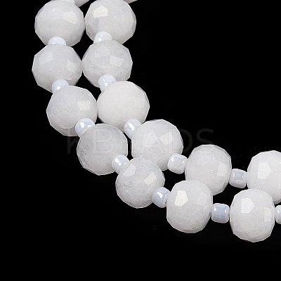 Natural White Jade Beads Strands G-H057-A22-07-1