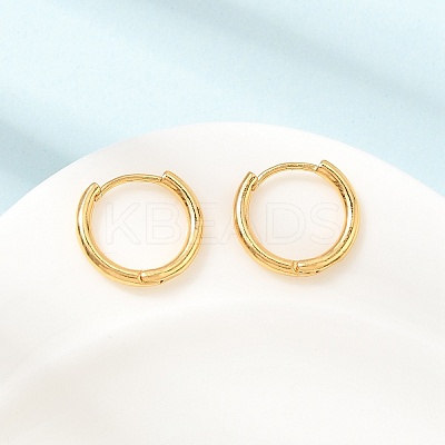 Brass Huggie Hoop Earrings EJEW-G465-01G-1
