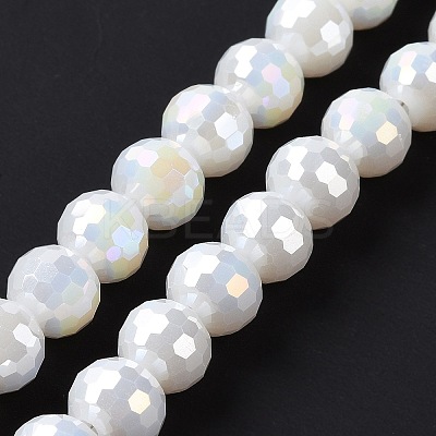 Electroplate Glass Beads Strands X-GLAA-E036-13E-1