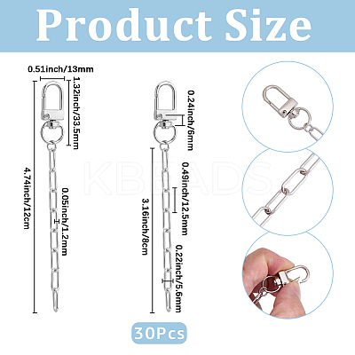 30Pcs Alloy Swivel Clasps HJEW-BM00029-1