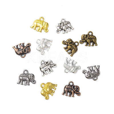 Vintage Elephant Charms PALLOY-ZN-47017-M-FF-1