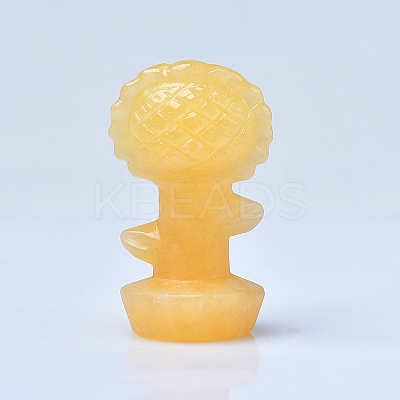 Sunflower Planter Natural Citrine Figurines DJEW-PW0021-18-1