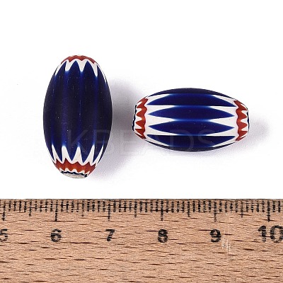 Handmade Millefiori Glass Barrel Beads LA-N002-09E-1